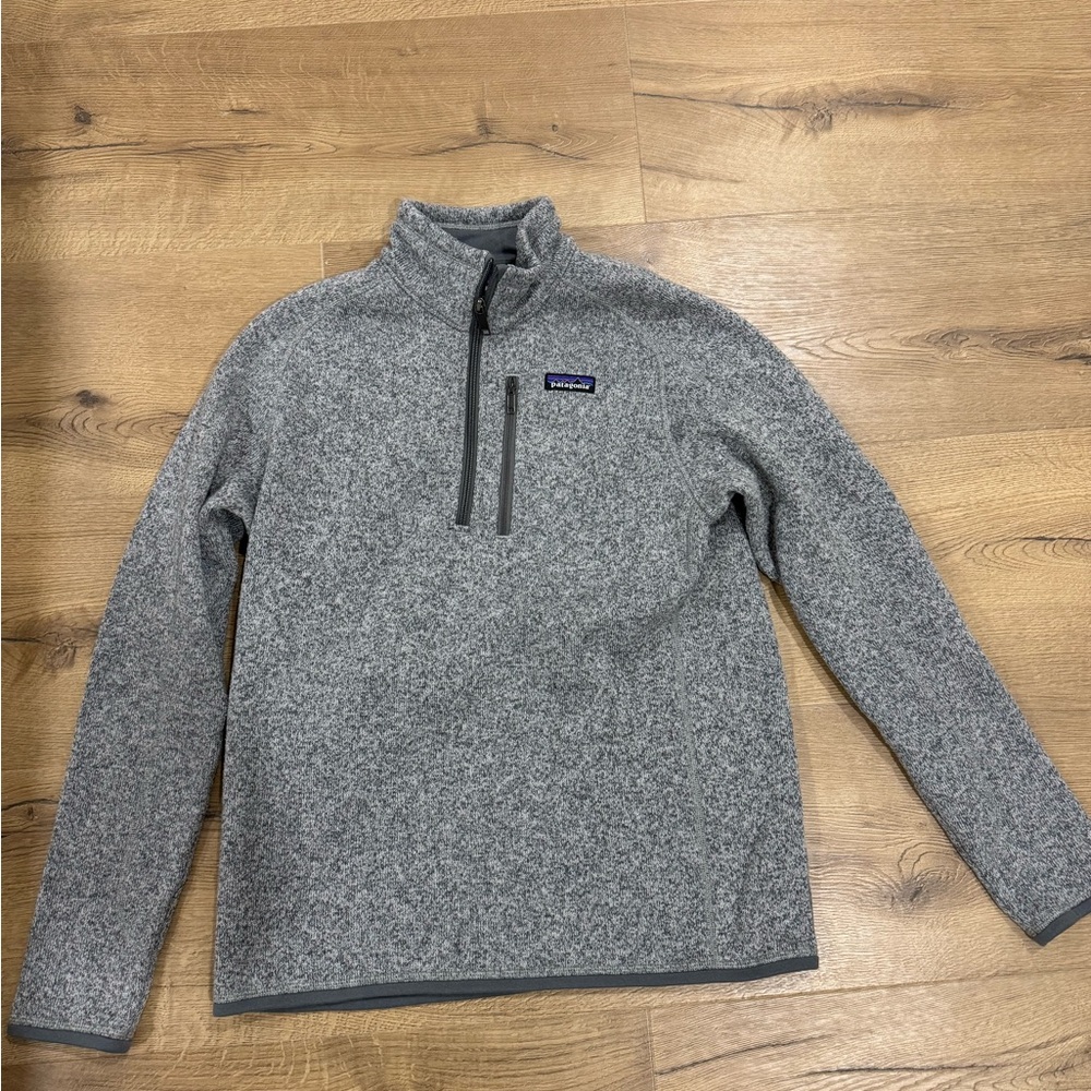 Patagonia Gray Sweater Quarter-Zip Pullover